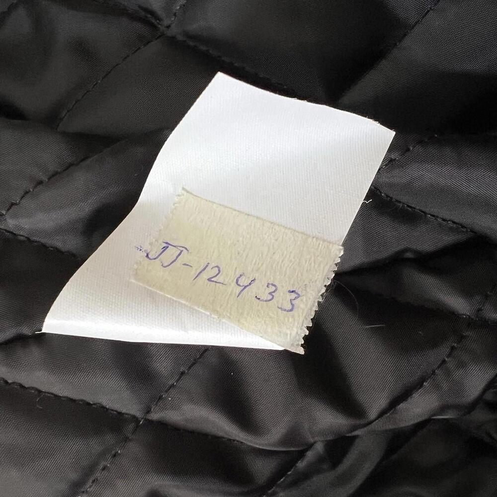 Jackets Junction Real Leather Bomber Jacket M Black Pink Bow Coquette Biker - Picture 7 of 9